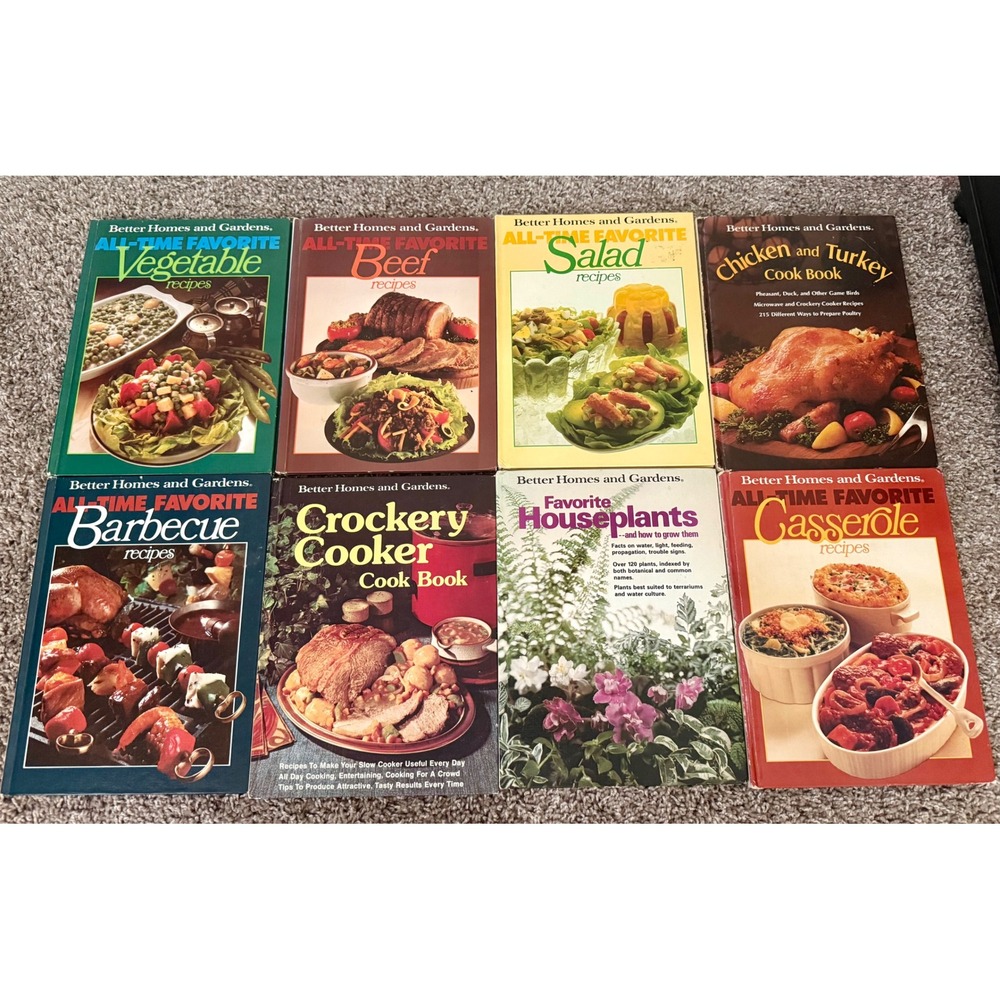 Better Homes and Gardens Cookbook Lot 8pc Vintage Recipe Books